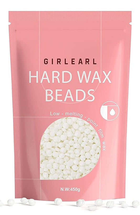 1lb Wax Beads for Hair Removal - Unscented Hard Wax Beads Refill for Professional Full Body Waxing - Ideal for Facial, Brazilian Bikini, Legs, and Underarms at Home for Women and Men (White)-Velvo Beauty