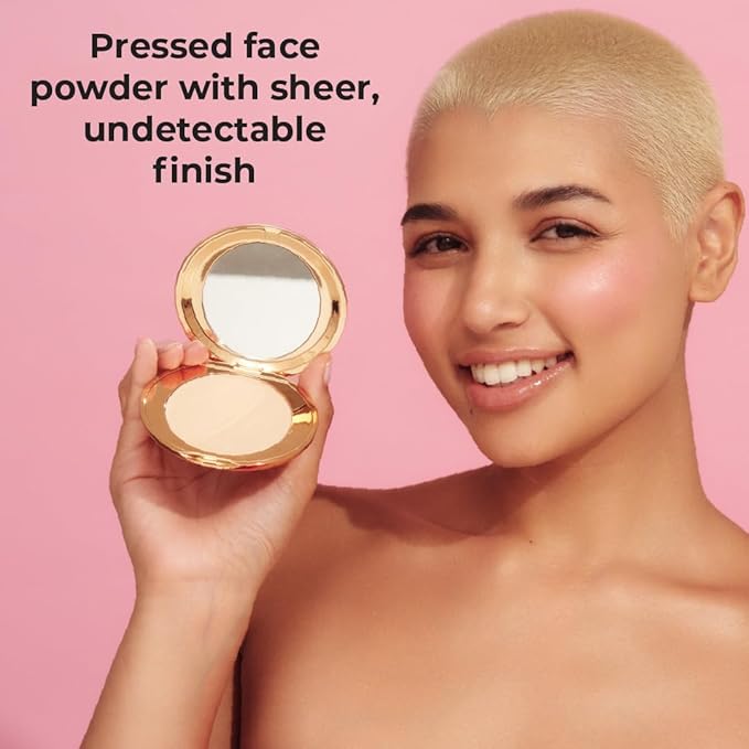 MCoBeauty Miracle Flawless Pressed Powder, Natural Medium Shade, Oil-Control, Soft-Focus Finish with Hydrating Rose Flower Extract & Sweet Almond Oil, Vegan, Cruelty Free Cosmetics-Velvo Beauty