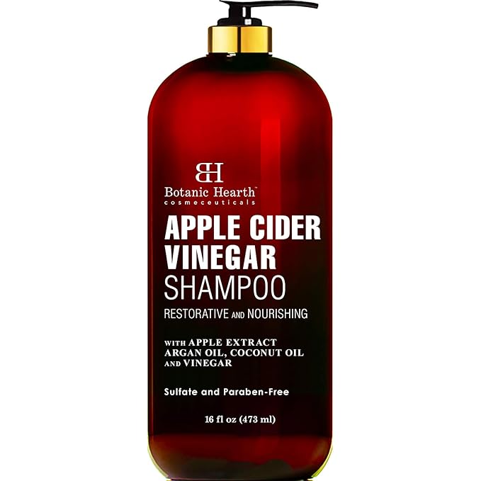 Botanic Hearth Apple Cider Vinegar Shampoo | Clarifying And Nourishing, Reduces Itchy Scalp, Dandruff & Frizz | Sulfate Free, For All Hair Types, Men And Women | 16 Fl Oz-Velvo Beauty