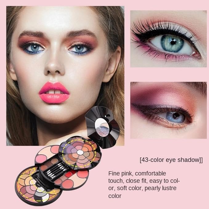 57 Colors Makeup Set (Type Y) for Valentines Day Gifts, Professional Makeup Kit for Women Full Kit, High Pigmented Eyeshadow Palette for Beginners, Make up Gifts for Girls and Teens-Velvo Beauty