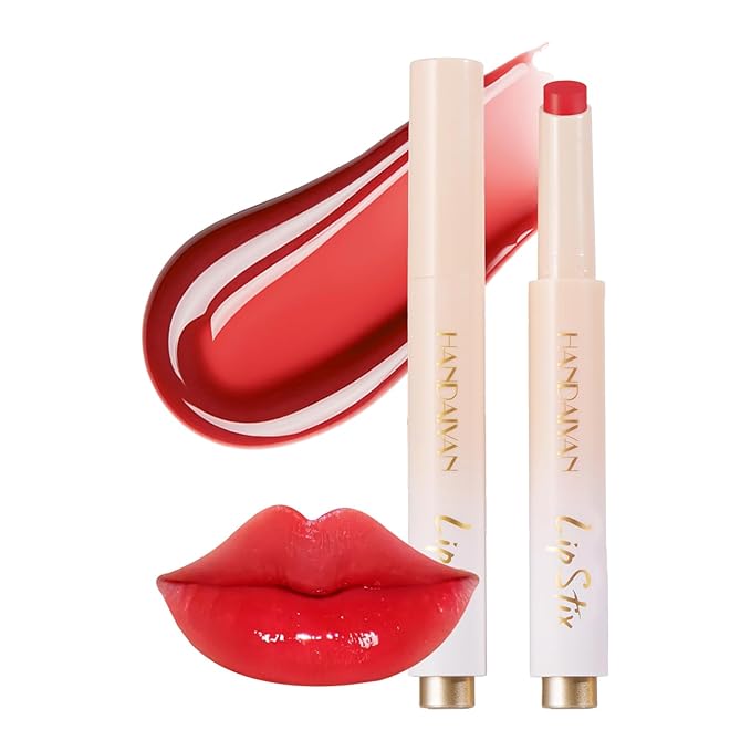 Lip Balm Click Slick, Honey Melting Lip Glow Oil, Moisturizing and Long-lasting Lip Plumper, Non Sticky Lipstick with Coconut Oil (05 Strawberry)-Velvo Beauty