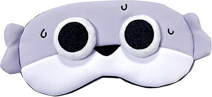 PERFECTSIGHT Fish Sleep Eye Masks, Cute Plush Sleep Eye Cover Lightweight Adjustable Eyeshade Faux Fur Mask Cover for Women Men Kids Sleep Travel Nap, Big Eye Girl, Sacabam-Velvo Beauty