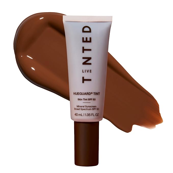 Live Tinted Hueguard Skin Tint SPF 50 - Tinted Mineral Sunscreen with Light-Medium Buildable Coverage With a Hydrating and Radiant Finish - Water and Sweat Resistant, 1.35 fl oz - Shade 02-Velvo Beauty