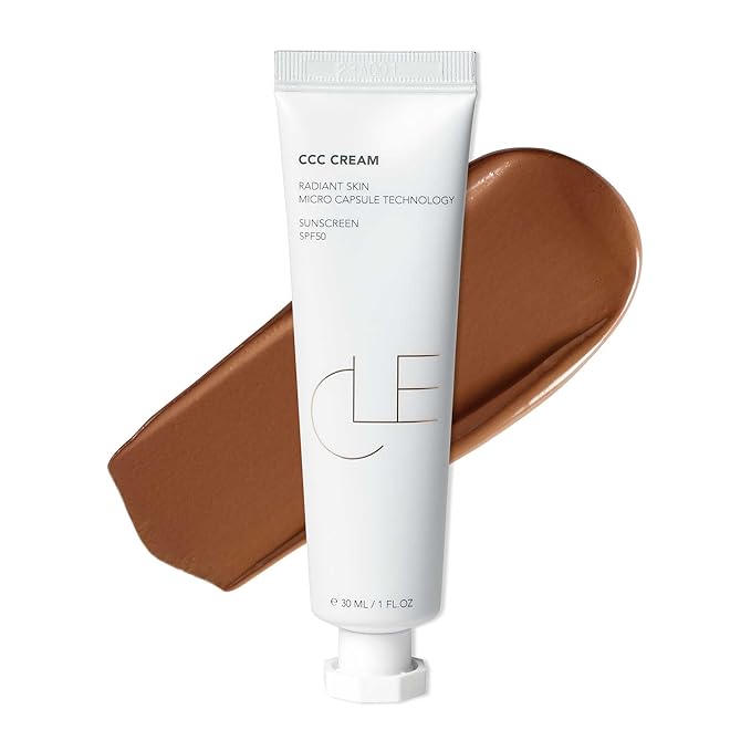 CLE Cosmetics CCC Cream (Olive Medium Deep 406 / SPF 50) - Color Correcting CC Cream with Sunscreen - Lightweight, Hydrating, Light to Medium Coverage Foundation - BB & CC Hybrid - 1 fl oz-Velvo Beauty