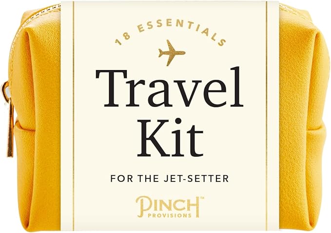 Pinch Provisions Travel Kit, includes 18 Must-Have Emergency Essential Items for Travelling, Ideal Road Trip or Airport Gift for Friends, Family & Peers, Portable Pouch-Velvo Beauty