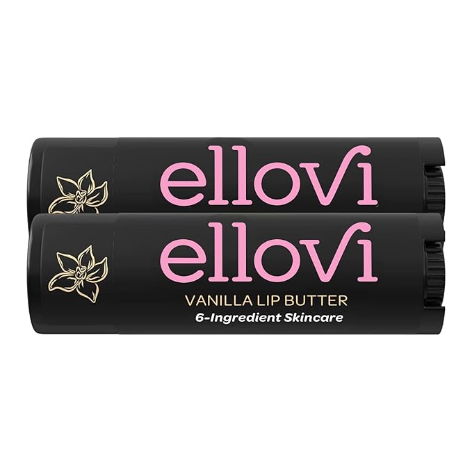 Natural Lip Butter Lip Balm - Vanilla - Pure Enough to Eat - Made With Just 6 Vegan Ingredients - 100% Natural & Organic Moisturizing Lip Care for All Day Hydration (2-Pack)-Velvo Beauty