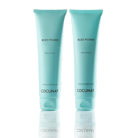 COCUNAT - Body Power - Anti Cellulite Cream - Body Firming Cream - Cellulite Remover - Toned Skin - With Caffeine and Hyaluronic Acid - 150 ml + 125 ml-Velvo Beauty