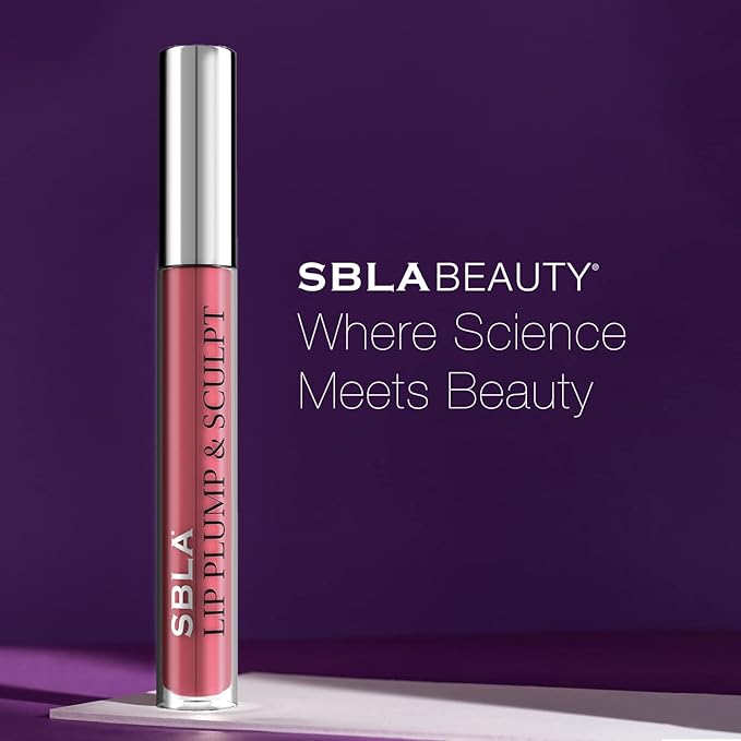 SBLA Beauty - Double The Plump - Lip Plump & Sculpt 11 Fl Oz / 325ml - Lip Plumper - Fuller & Firmer Lips, With Hyaluronic Acids & Peptides - Instantly Plumps, Enhances Hydrates, Reduces Fine Lines-Velvo Beauty