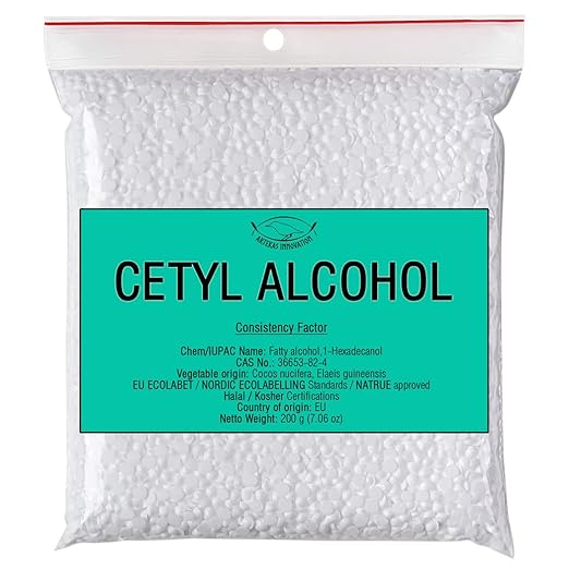 Cetyl Alcohol for Homemade Cosmetics, Lipsticks, Body Butter Bars, Hand Lotions, Hair Conditioners, Shampoo – Thickening Agent, Emulsifier, Viscosity Regulator - 7.06 oz-Velvo Beauty
