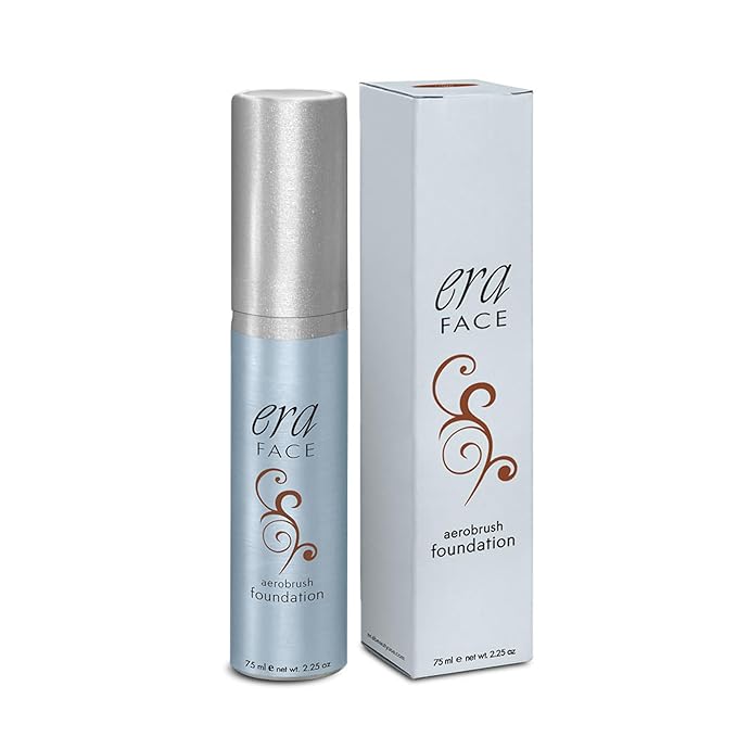 ERA Face spray makeup (R10 Cocoa, 2.25 oz) - airbrush foundation, everyday, buildable, professional spray on cosmetics by Era Beauty-Velvo Beauty
