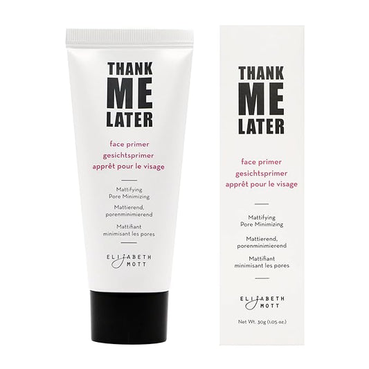 Elizabeth Mott Thank Me Later Face Primer - Mattifying Makeup Base Primer for Shine and Oil Control - Pore Minimizer, Smooths Wrinkles and Fine Lines – Long-Lasting Makeup Gripping Formula, 30g-Velvo Beauty