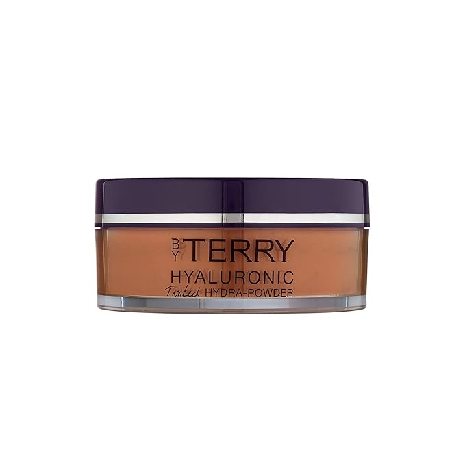 By Terry Hyaluronic Tinted Hydra-Powder, Non-Drying Loose Face Setting Powder, Blur Imperfections & Mattify, Dark, 0.35 oz-Velvo Beauty