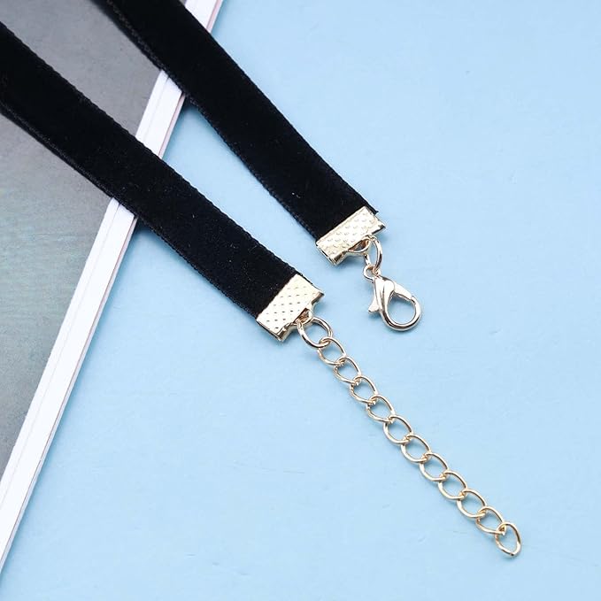 Vintage Satin Choker Necklace Pearl Pendant Necklace Black Bow Necklace Punk Leather Collar Necklace Chain Jewelry for Women and Girls-Velvo Beauty