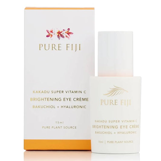 PURE FIJI Eye Cream Vitamin C Brightening Eye Cream, Under Eye Cream for Wrinkles and Bags, Under Eye Cream For Dark Circles, Smoothing & Anti-Aging Skincare (0.5oz/15ml)-Velvo Beauty