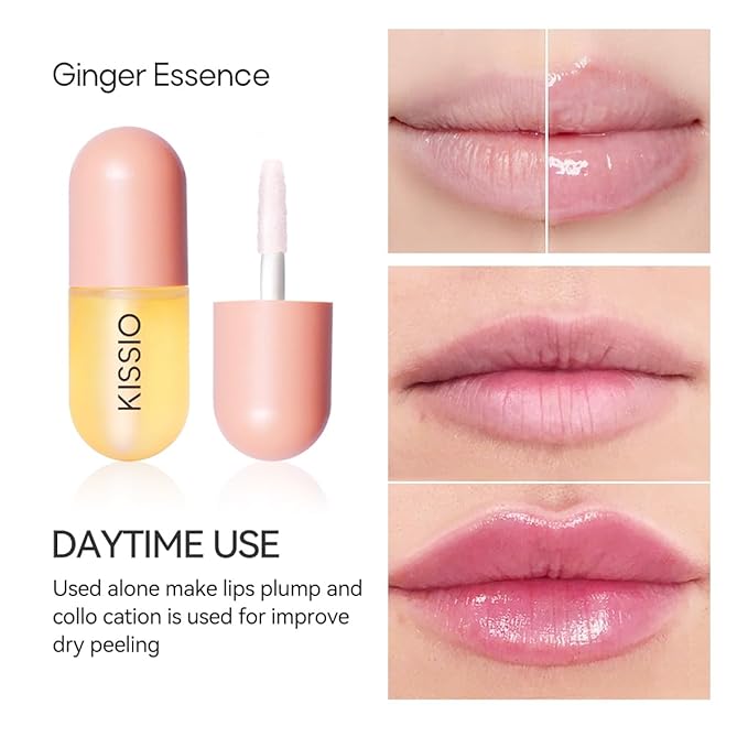 KISSIO Lip Plumper Set,Natural Lip Plumper,Lip Care, Lip Plumper Gloss,Lip Moisturizing Beautiful,Day Ues And Night Ues Set(2PCS)-Velvo Beauty