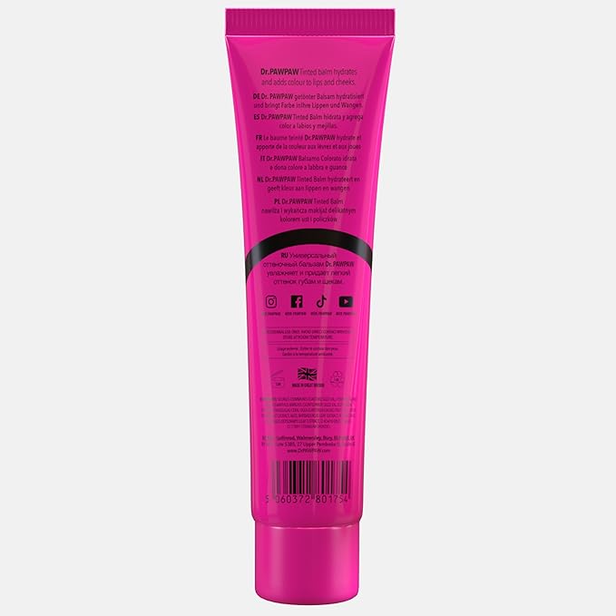 Hot Pink, Multi-Purpose Natural No Fragrance Balm for Hydrating Lips, Skin, Hair, Cuticles, Nails & Beauty Finishing (25 ml)-Velvo Beauty