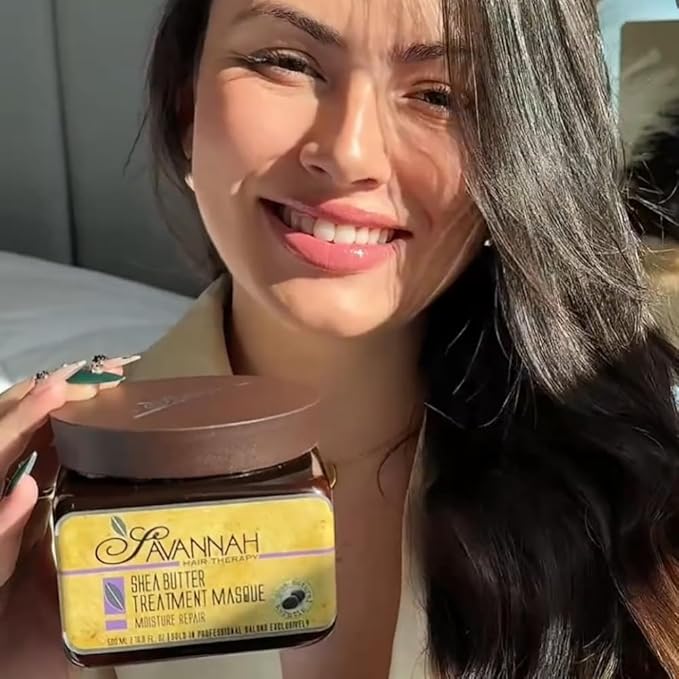 Savannah Deep Conditioning Hair Mask – Restores Shine & Softness to Dry, Curly, or Chemically Treated Hair – Anti-Frizz, Hydrating Formula with Keratin & Shea Butter – 500ml (16.9 oz)-Velvo Beauty