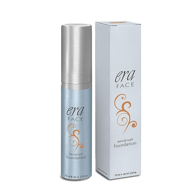 ERA Face spray makeup (R8 Amber, 2.25 oz) - airbrush foundation, everyday, buildable, professional spray on cosmetics by Era Beauty-Velvo Beauty
