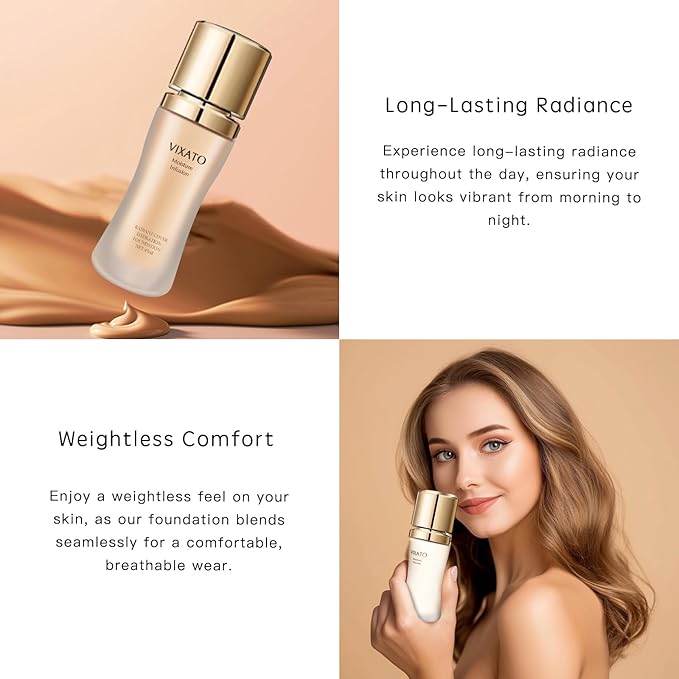 Cover Hydration Liquid Foundation Concealer, 45ML Moisture Liquid Flawless Makeup Cosmetic, Suitable for Most Bright/Neutral/Dark Skin-Velvo Beauty