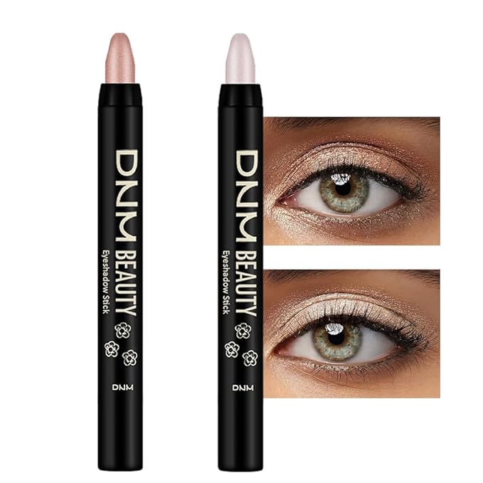 Kaely 2Pcs Cream Eyeshadow Sticks Set for Eyes Waterproof,Champagne Shimmer & Pearl Shimmer Matte Eye shadow Stick Pencil Pen Bulk sombras en crema para ojos 17+18-Velvo Beauty