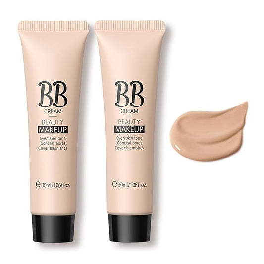 KWOLYKIM 2PCS Hydrating Makeup BB Cream, Tinted Moisturizer Face Makeup BB Cream Foundation Waterproof Concealer Clean Brighten Color Correcting Cream Nude Makeup Long Lasting for All Skin(Tan)-Velvo Beauty