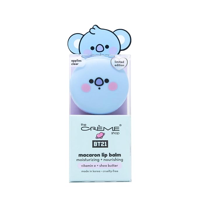 The Crème Shop | BT21 Baby - KOYA Macaron Lip Balm - Soda Pop (Clear)-Velvo Beauty