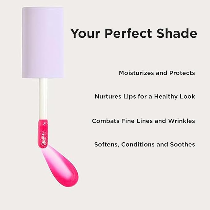 Côte Beauty The Necessity Peptide Lip Shine in Lola - Plumping Coral Lip Gloss with Hyaluronic Acid, Shea Butter & Jojoba Oil - Non-Sticky, Long-Lasting Hydrating Formula-Velvo Beauty