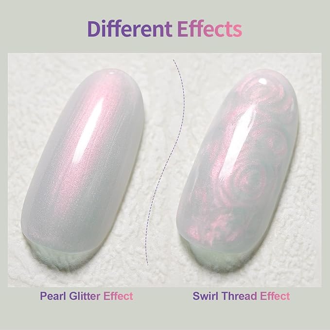 RARJSM Gel Builder Nail Polish Pearl White Red Shimmer Hard Gel in a Bottle Mermaid Shell Glitter Pearlescent Thick Extension Structure Gels for Nails 15ml Soak Off Curing Requires Salon Home Use-Velvo Beauty