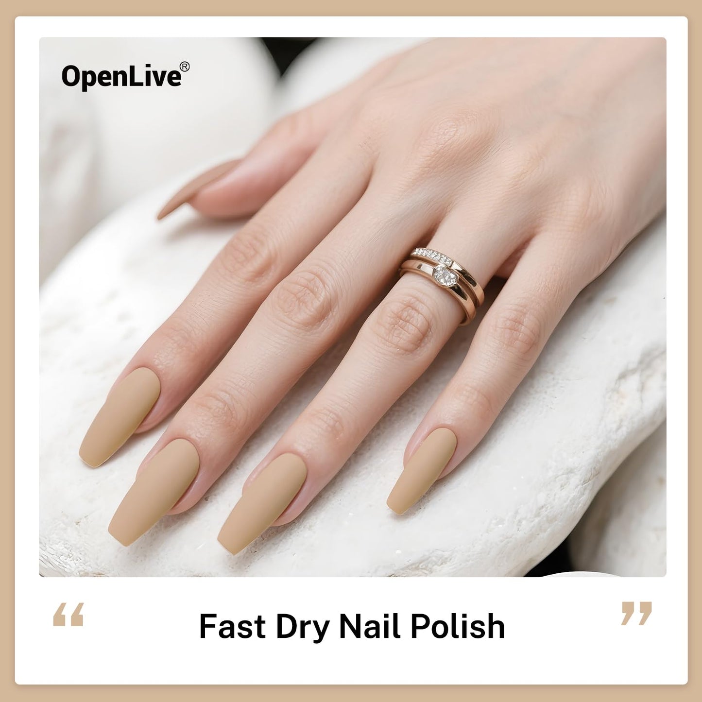 16.5ml Nude Brown Nail Polish Large Volume Quick Drying Nail Polish, Fast Drying and Long Lasting Color Nail Art DIY Home Manicure Gift for Women-Velvo Beauty