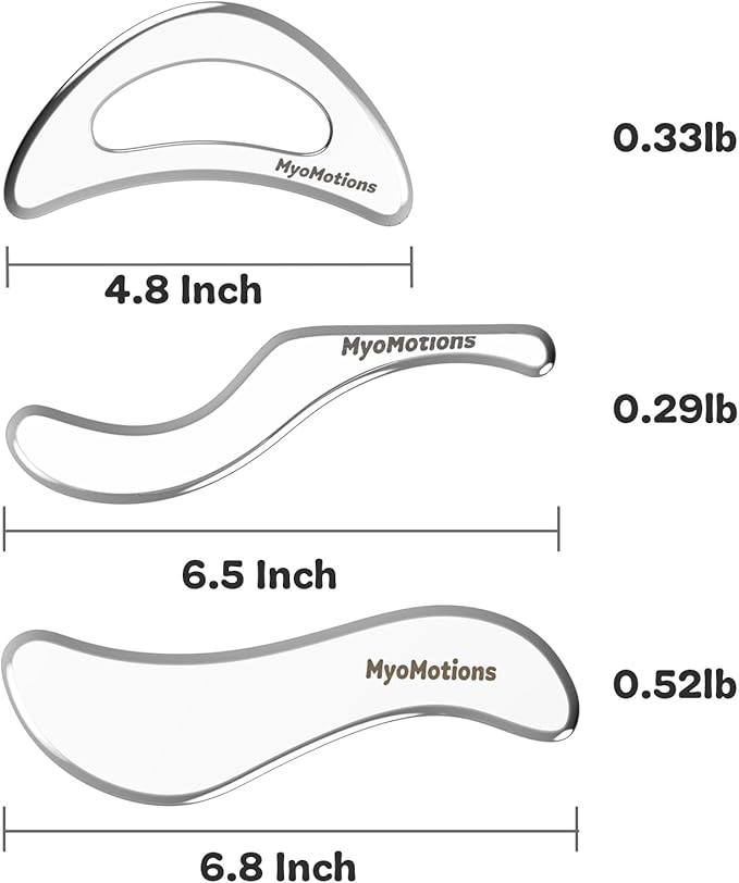 3-Piece Muscle Scraper Tool Set for IASTM Therapy - Stainless Steel Gua Sha Tool for Myofascial Release and Deep Tissue Massage Tool Set-Velvo Beauty