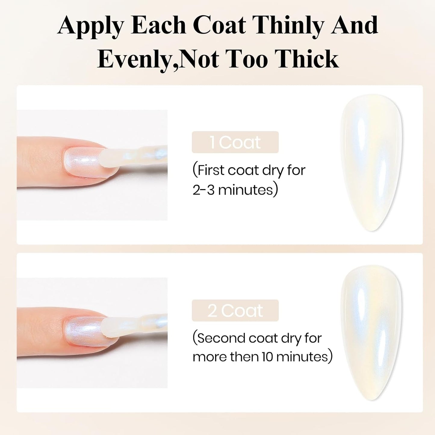 Nail Polish Quick Dry, Mermaid Shimmer Nail Lacquer Pearl White, Blue Aurora Effect, Air Dry Fast Fingernail And Toenail Polish Nail Pigment Natural Color Nail Concealer Polish, 12ML-Velvo Beauty