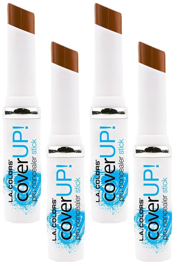L.A. Colors Cover Up! Concealer Stick, Cafe, 1 Ounce (Pack of 4)-Velvo Beauty
