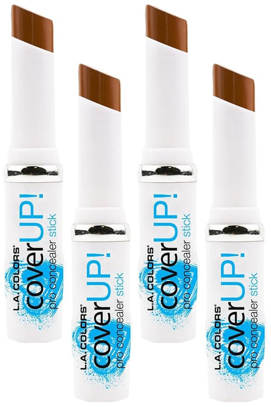 L.A. Colors Cover Up! Concealer Stick, Cafe, 1 Ounce (Pack of 4)-Velvo Beauty