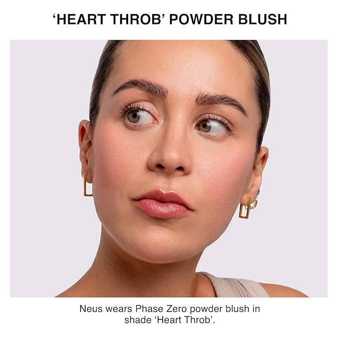 Makeup Powder Blusher - "Heart Throb" - 4g / 0.141oz - Pigmented, Buildable, Lightweight Powder Blush for a Radiant, Healthy, Natural Glow. Versatile Shades - Pink- Warm - Matte finish-Velvo Beauty