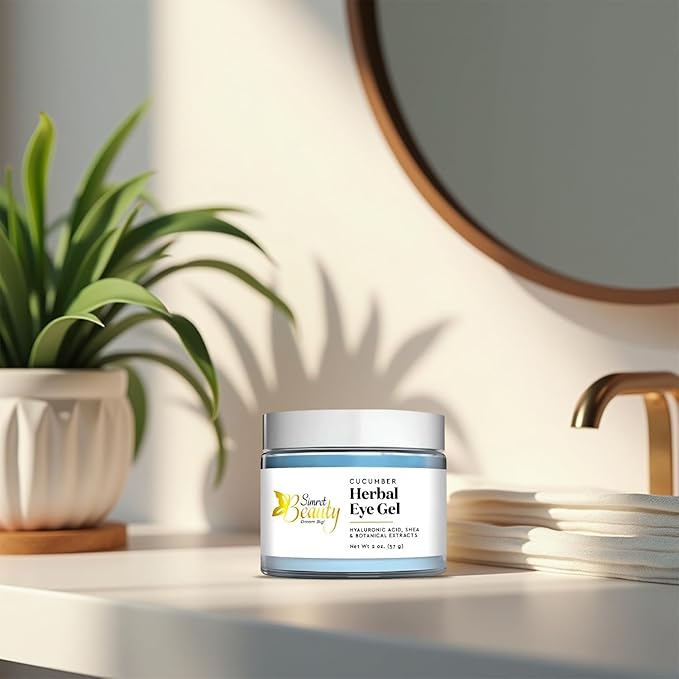 Eye Cream for Dark Circles, Anti-Aging Herbal Eye Gel with Hyaluronic Acid, Caffeine, Coffee, and Shea - Best for Puffiness, Wrinkles, and Fine Lines-Velvo Beauty