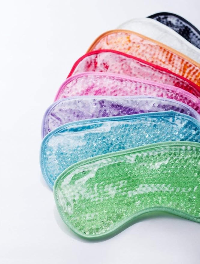 Cooling Eye Mask Reusable Gel Eye Mask for Puffy Eyes,Ice Eye Mask Cold Eye Mask Frozen with Plush Backing for Headache,Migraine,Stress Relief-Color Pastel Green-Velvo Beauty