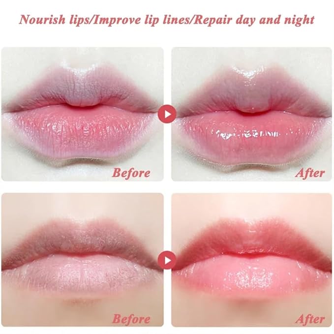 Moisturizing Cherry Blossom Honey Lip Oil Lipsticks,Hydrating Propolis Lip Sleeping Mask,Cherry Lip Balm Honey Pot Lip Mask, Prevent Dry&Cracked, Nourishing Repair Dry Crack Lipblam Lips Care-Velvo Beauty