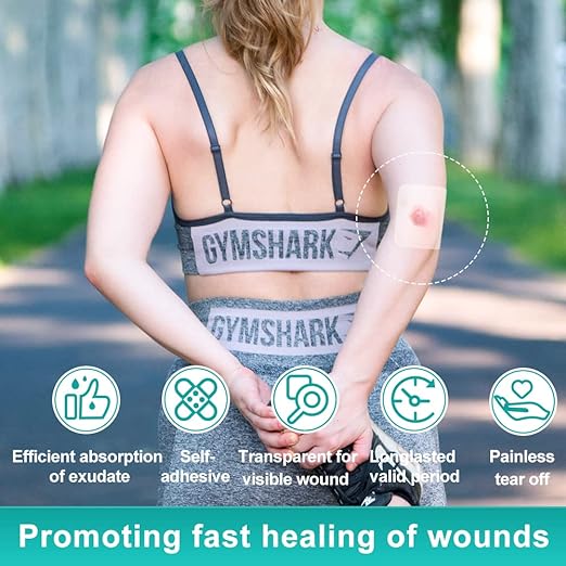 Dimora Hydrocolloid Wound Dressing, 10 Pack Ultra Thin 4" x 4" Large Patch Bandages with Self-Adhesive, Fast Healing for Bedsore, Burn, Blister, Acne Care, Sterile and Waterproof-Velvo Beauty