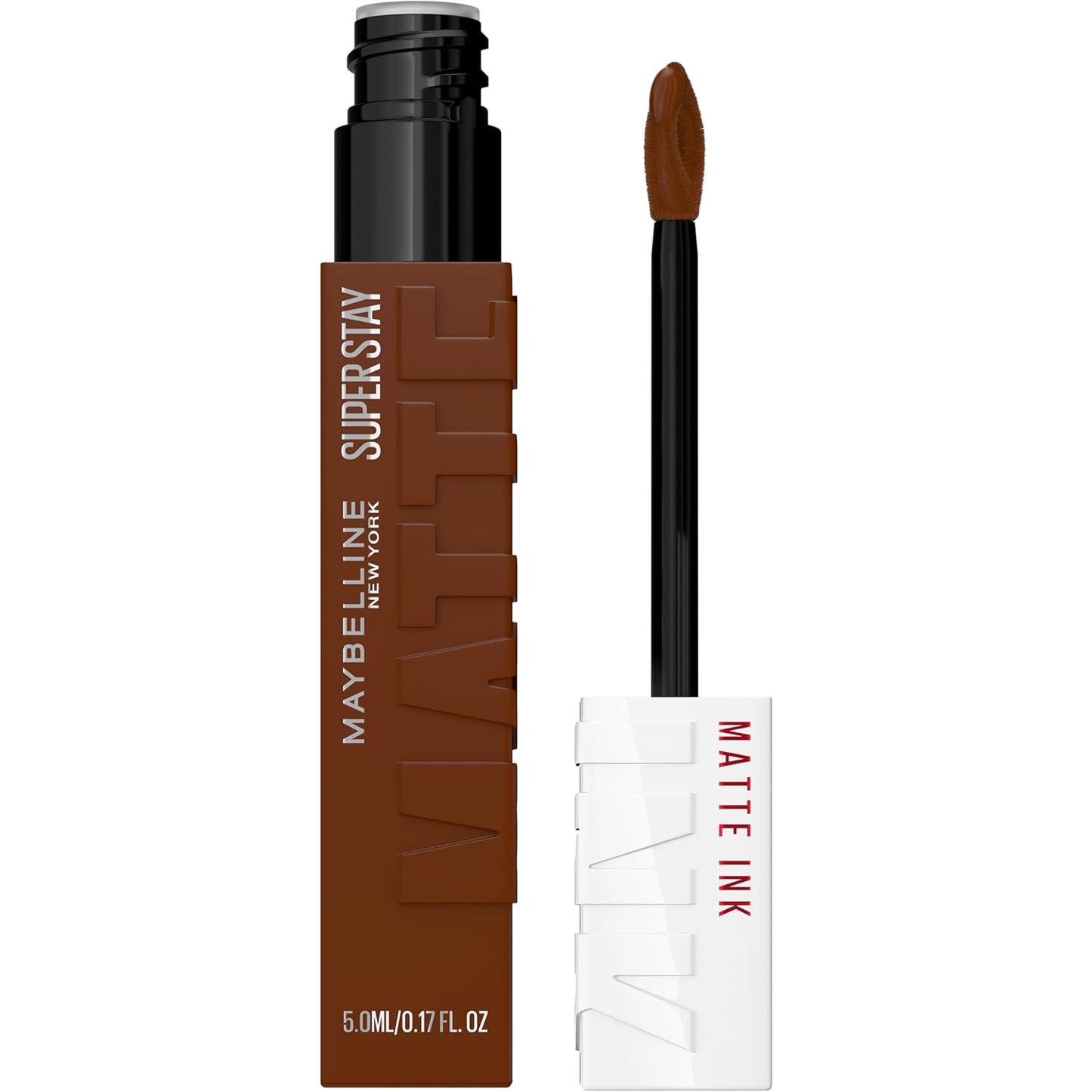 MAYBELLINE Super Stay Matte Ink Liquid Lipstick Makeup, Long Lasting High Impact Color, Up to 16H Wear, Champion (Intense Cool Brown)-Velvo Beauty