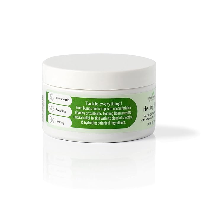 Plant Therapy Healing Balm 4 oz 100% Pure & Natural, Nutrient-Rich Botanical Formula, Soothing Ingredients: Shea Butter, Tamanu Oil, and Calendula Extract-Velvo Beauty