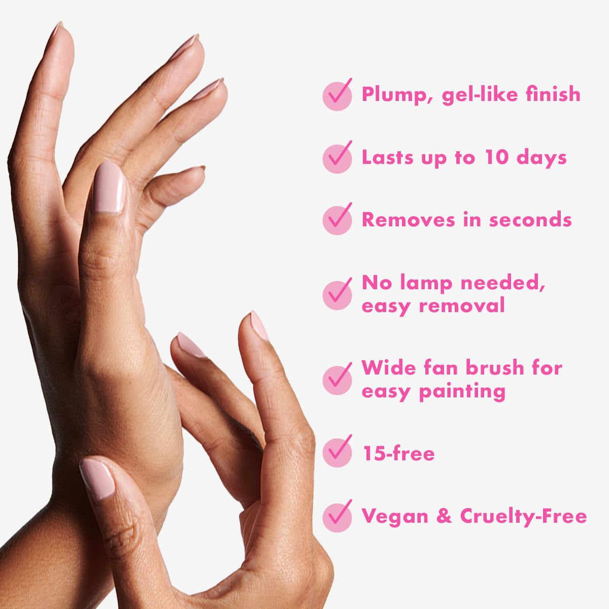 Olive & June Long Lasting Nail Polish | Plump Gel-Like Finish No Lamp Needed | Lasts up to 10 days | Salon-Quality Color at Home | 15-Free, Vegan & Cruelty-Free Chip-Resistant Shine | HZ | Dusty Rose-Velvo Beauty