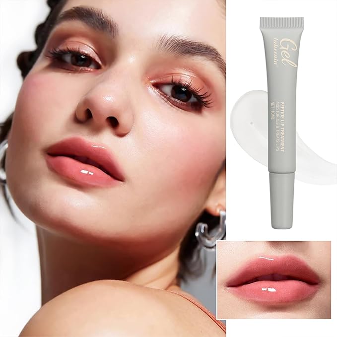 Glow Lip Balm,Moisturizing Lip Balm for Dry Cracked Lips,Hydrating Lip Balm with Glossy Finish,Moisturizers & Treats Lips Nourishing Lip Care Lip Repair Gel Peptide Lip Treatment (03# Salted caramel)-Velvo Beauty