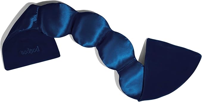 Nodpod Gentle Pressure Silk Sleep Mask | Patented Light Blocking Design for Sleeping, Travel & Relaxation | Bead Filled, Machine Washable (Sapphire)-Velvo Beauty