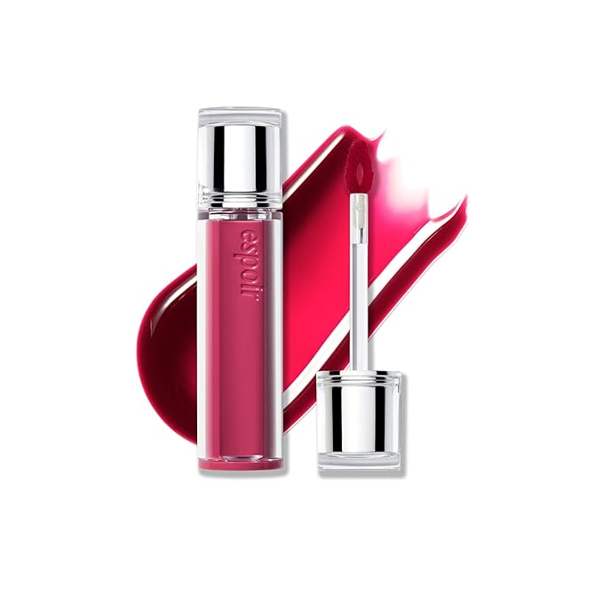 Espoir Couture Lip Tint Glaze #4 Hushed Cherry 0.14oz | Volumizing Lip Stain with Syrupy Shine | Long-Lasting & Vibrant Color for Radiant Lip Look | Moisturizing & Glossy Lip Tint | Korean Lip Makeup-Velvo Beauty