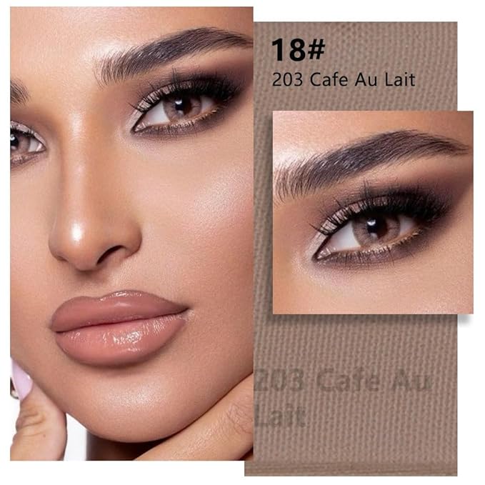 evpct Matte Brown Single Eyeshadow Palette Makeup for Older Women, Nude Cocoa Brown Cream Eye Shadow Palette Makeup Singles for Older Women Matte, High Pigment Waterproof Monochrome Mini Eyeshadow-Velvo Beauty