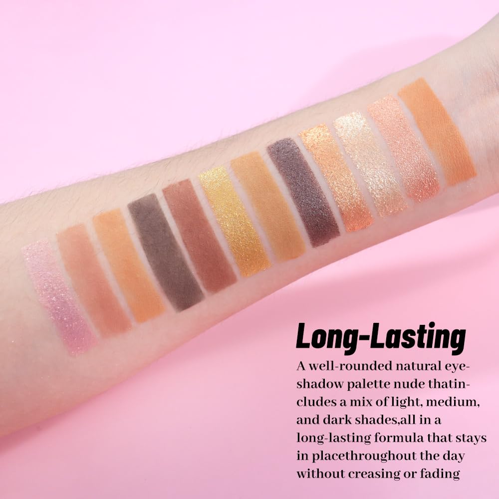 SUAKE Neutral Eye Shadow Palette,Nude Pink Champagne Naked Cream Eyeshadow Palette,Make Up Pallets for Women, Highly Pigmented Long Lasting Naturing-Looking,Blendable,Vegan-Velvo Beauty