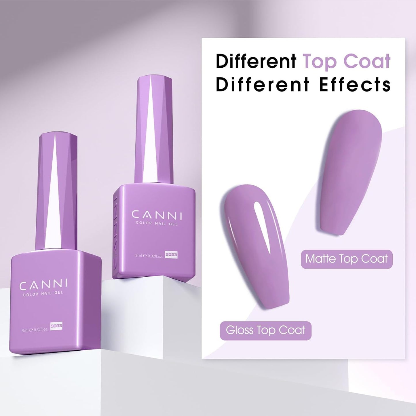 CANNI Purple Wisteria Nail Gel Polish – High Gloss Soak Off UV LED Gel, Long-Lasting Salon Manicure DIY Nail Art Gel Polish For Women-Velvo Beauty