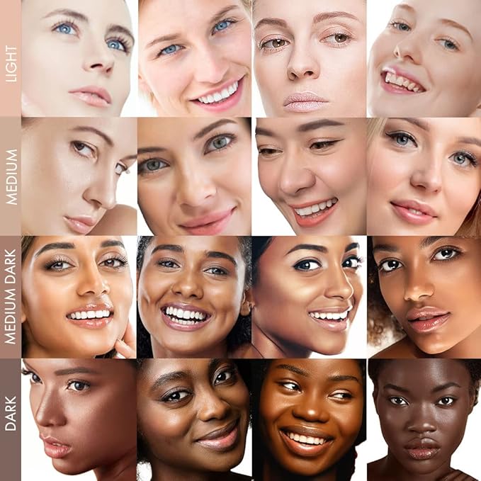 Jerome Alexander My Color Self Adjusting Full Coverage Foundation Makeup with Kabuki Brush (Light)-Velvo Beauty