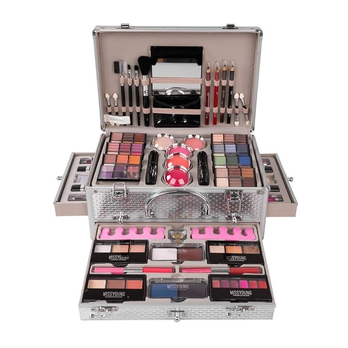 All In One Makeup Kit Multi-Purpose Combination Makeup Surprise Gift Set Beauty Full Makeup Essential Starter Kit, Compact and Lightweight Design for Girls Women and Make Up Beginners-Velvo Beauty