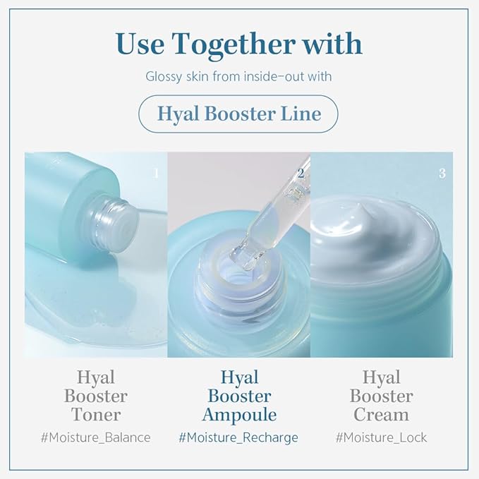 NACIFIC Hyal Booster Hydrating Set Toner 150ml 5.07fl.oz, Ampoule 50ml 1.69fl.oz, Cream 50ml 1.69fl.oz Hyaluronic Acid hydration and calming, ph5.5, Sensitive Skin-Velvo Beauty
